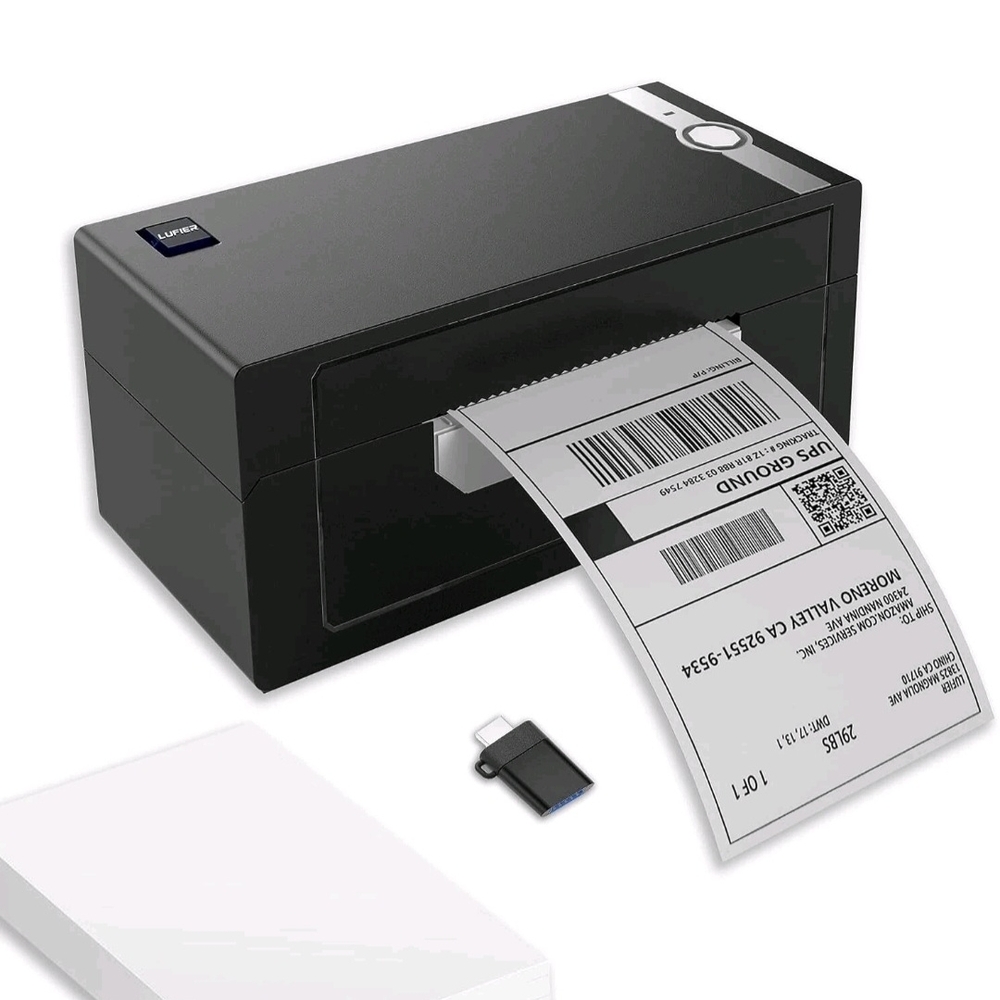 New LUFIER Black Direct Thermal Label Printer